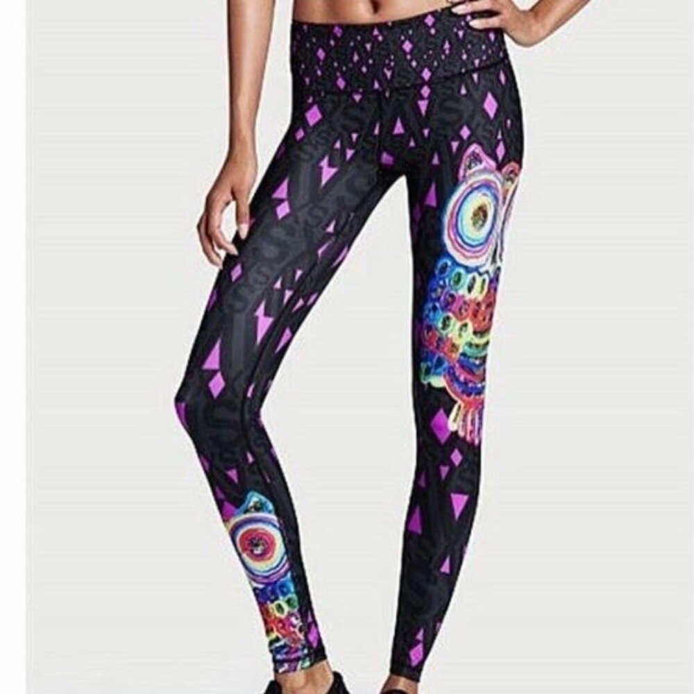 Victorias Secret VSX Knockout Tight Limited Edition Fashion Show Owl‎ Print S